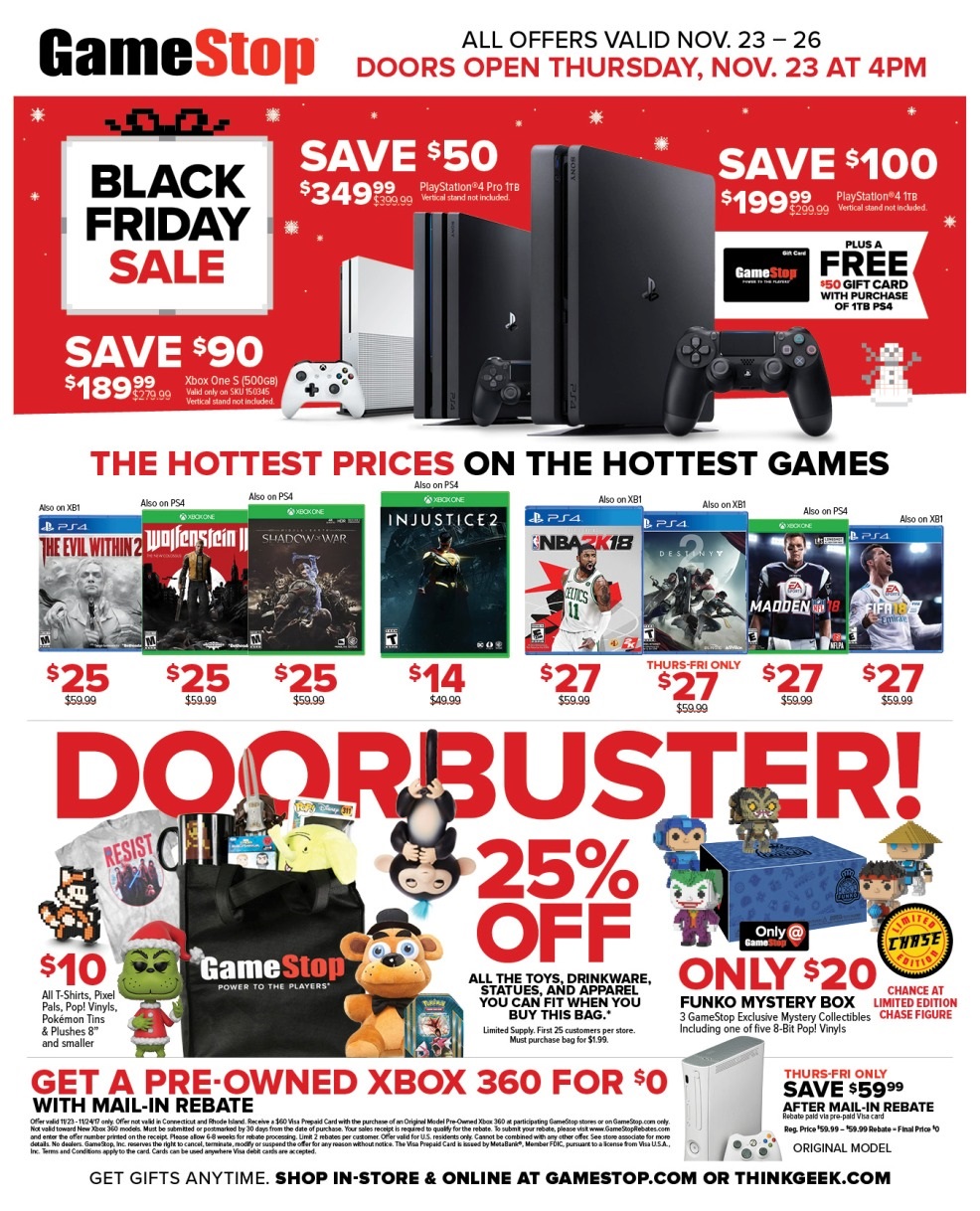 GameStop Black Friday 2018 Ads, Deals and Sales